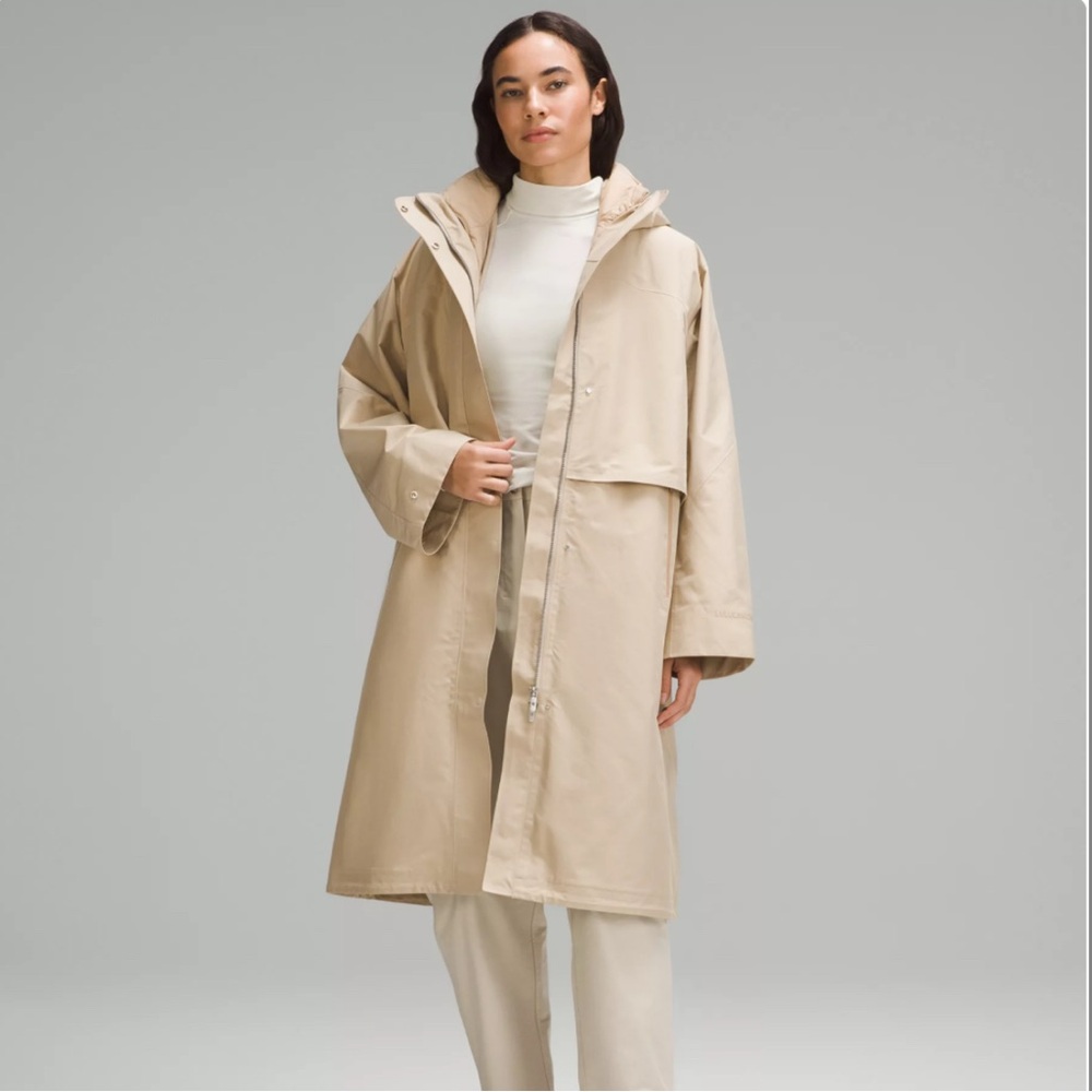 Lululemon 3-in-1 Insulated Raincoat Sz 10, Beige